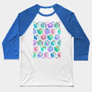 Christmas Gift Hexagons Baseball T-Shirt